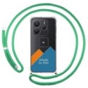 Personaliza tu Funda Colgante Transparente para Xiaomi Redmi Note 14 4G con Cordon Verde Agua Dibujo Personalizada