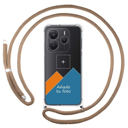 Personaliza tu Funda Colgante Transparente para Xiaomi Redmi Note 14 5G con Cordon Camel Dibujo Personalizada