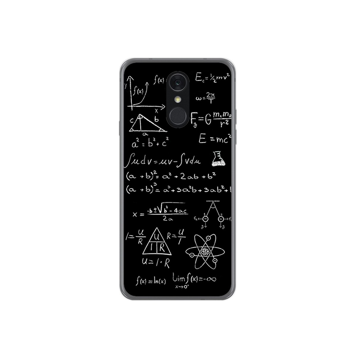 Funda Gel Tpu para Lg Q7 Diseño Formulas Dibujos