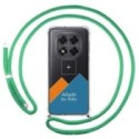 Personaliza tu Funda Colgante Transparente para Xiaomi Redmi Note 14 Pro 5G con Cordon Verde Agua Dibujo Personalizada