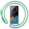 Personaliza tu Funda Colgante Transparente para Xiaomi Redmi Note 14 Pro+ Plus 5G con Cordon Verde Agua Dibujo Personalizada