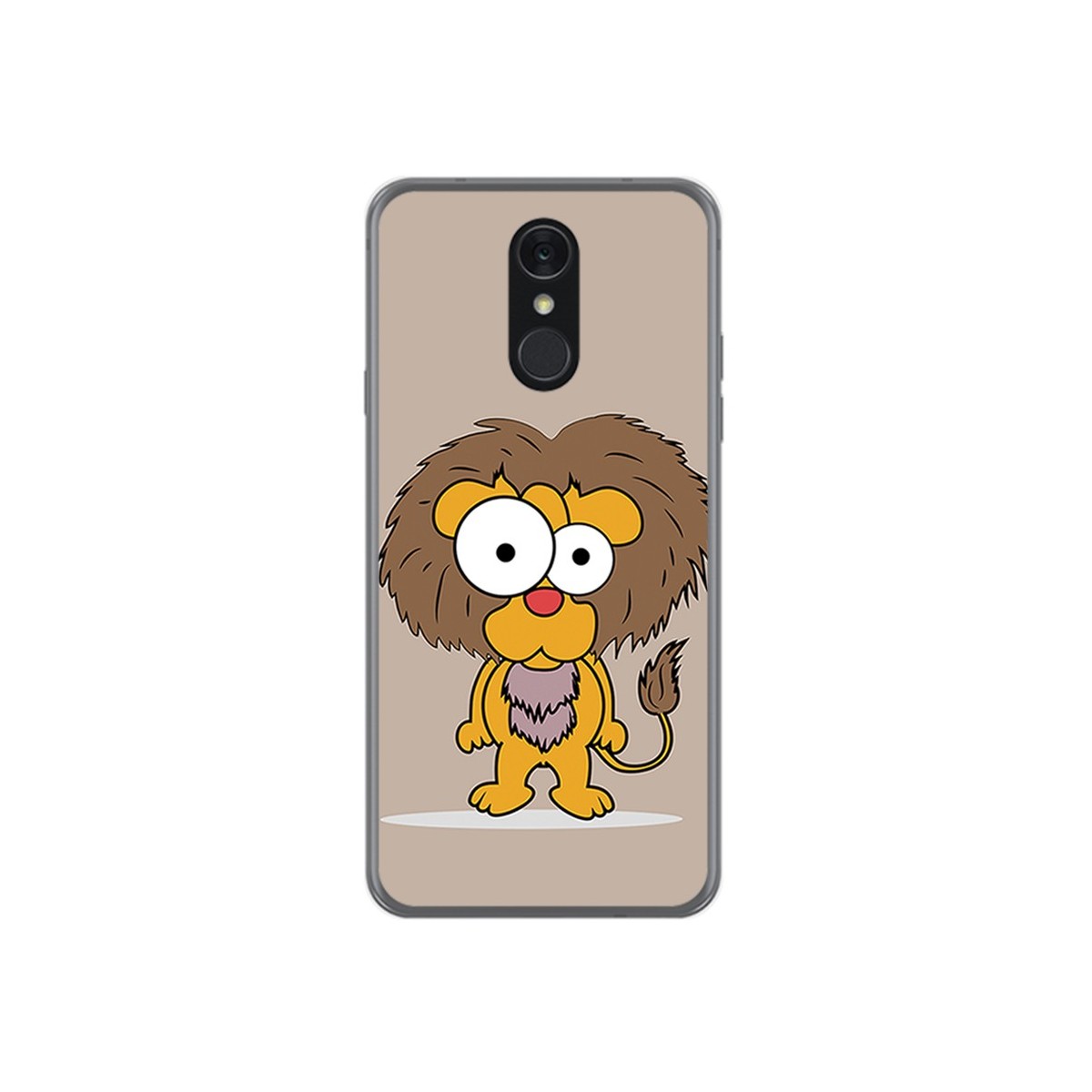 Funda Gel Tpu para Lg Q7 Diseño Leon Dibujos