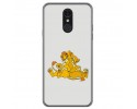 Funda Gel Tpu para Lg Q7 Diseño Leones Dibujos