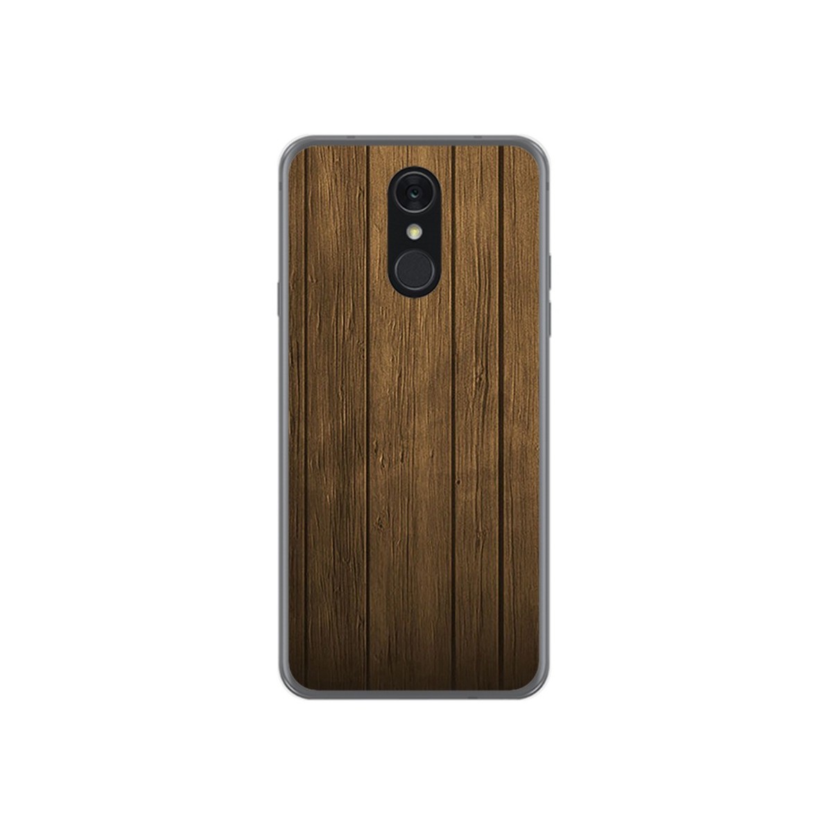 Funda Gel Tpu para Lg Q7 Diseño Madera Dibujos