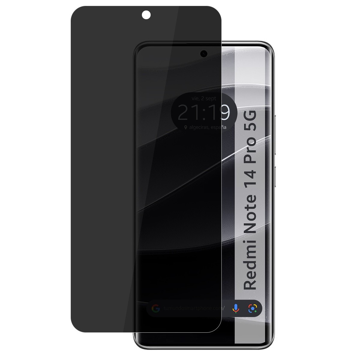 Protector Pantalla Hidrogel Privacidad Antiespías para Xiaomi Redmi Note 14 Pro 5G