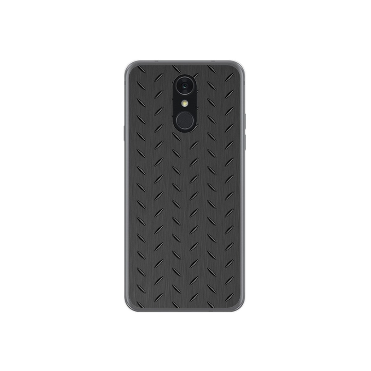 Funda Gel Tpu para Lg Q7 Diseño Metal Dibujos