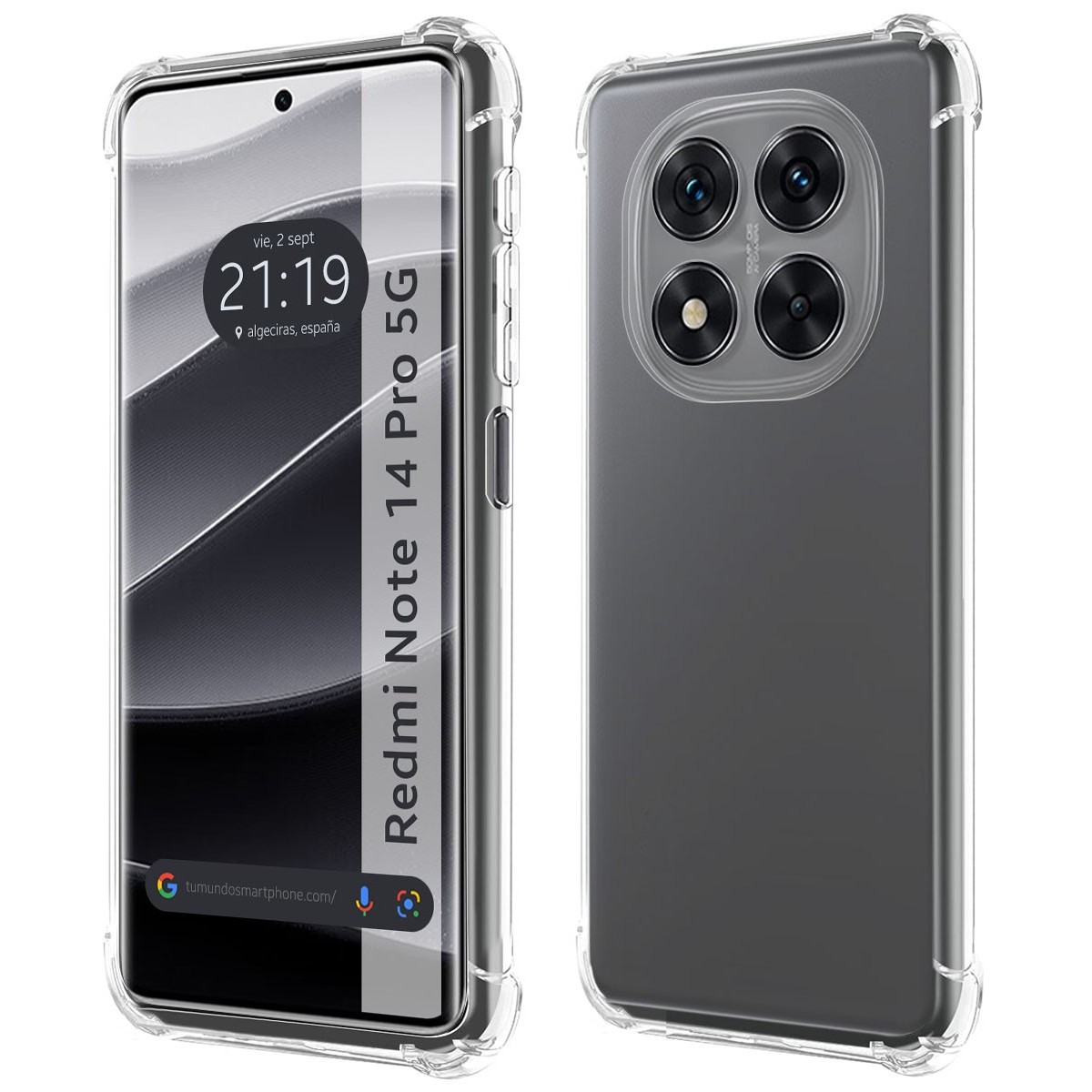 Funda Silicona Antigolpes Transparente para Xiaomi Redmi Note 14 Pro 5G