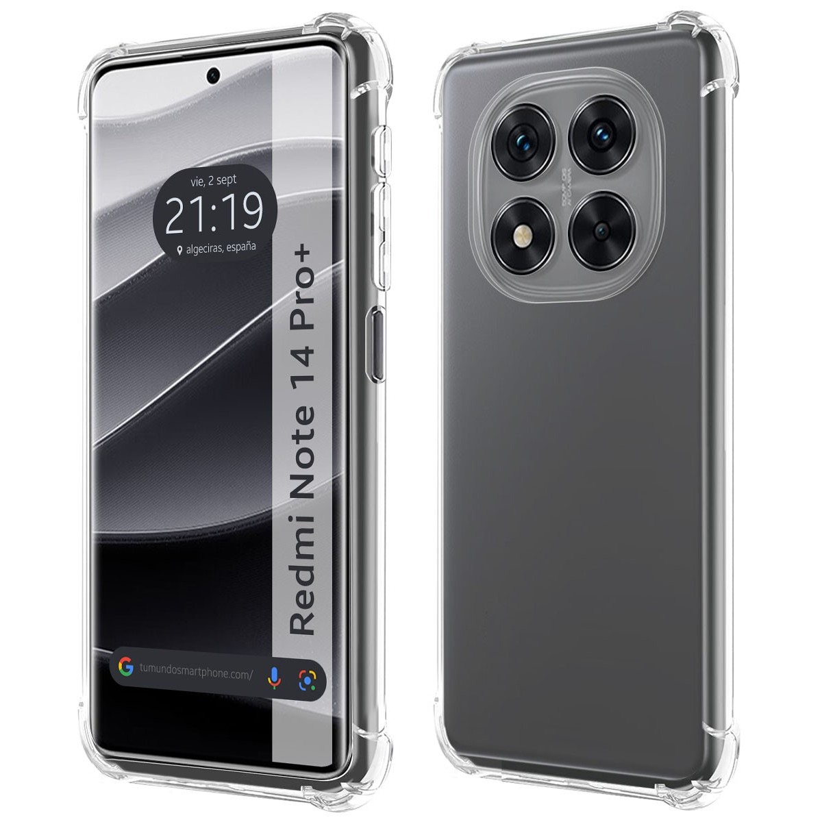 Funda Silicona Antigolpes Transparente para Xiaomi Redmi Note 14 Pro+ Plus 5G