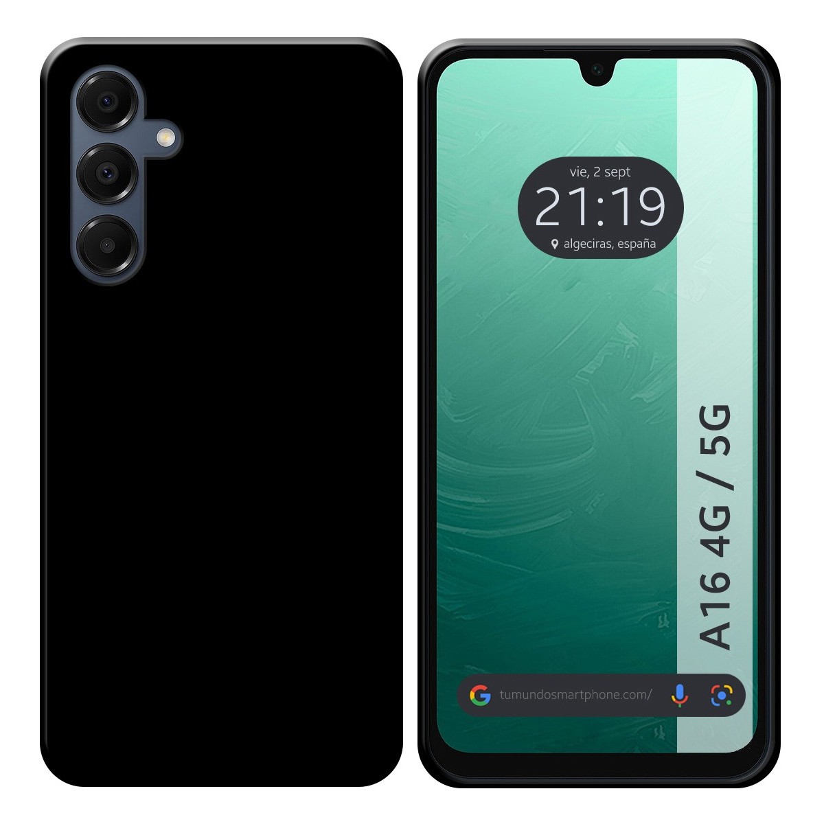 Funda Silicona Gel TPU Negra para Samsung Galaxy A16 4G / 5G