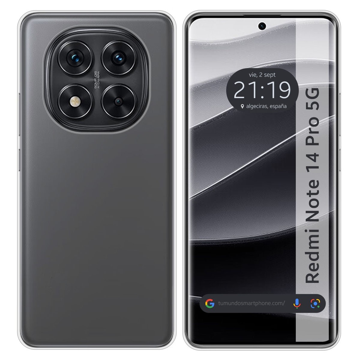 Funda Silicona Gel TPU Transparente para Xiaomi Redmi Note 14 Pro 5G