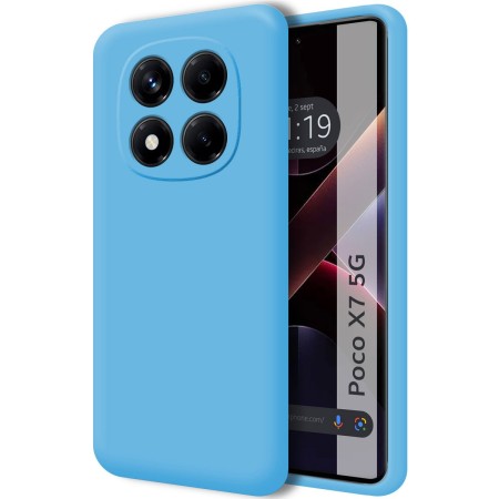 Funda Silicona Líquida Ultra Suave para Xiaomi Poco X7 5G color Azul