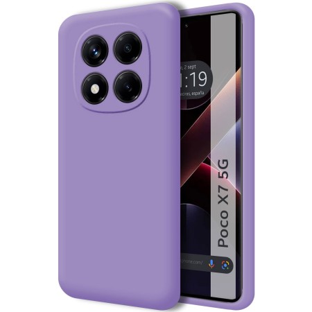 Funda Silicona Líquida Ultra Suave para Xiaomi Poco X7 5G color Morado