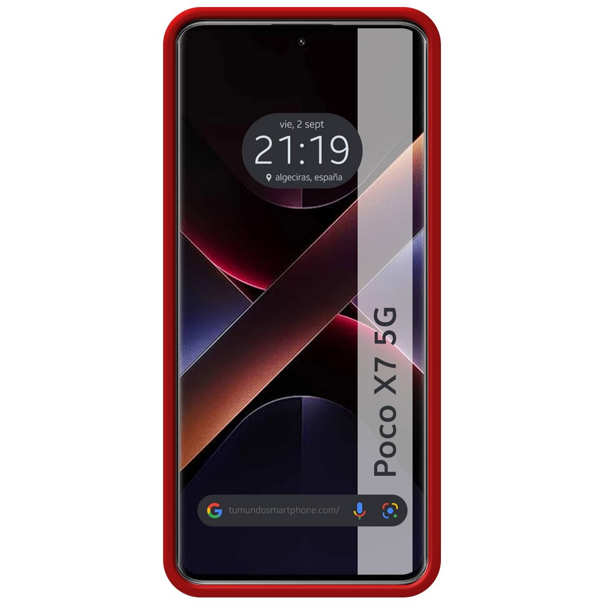 Funda Silicona Líquida Ultra Suave para Xiaomi Poco X7 5G color Roja