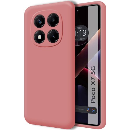 Funda Silicona Líquida Ultra Suave para Xiaomi Poco X7 5G color Rosa