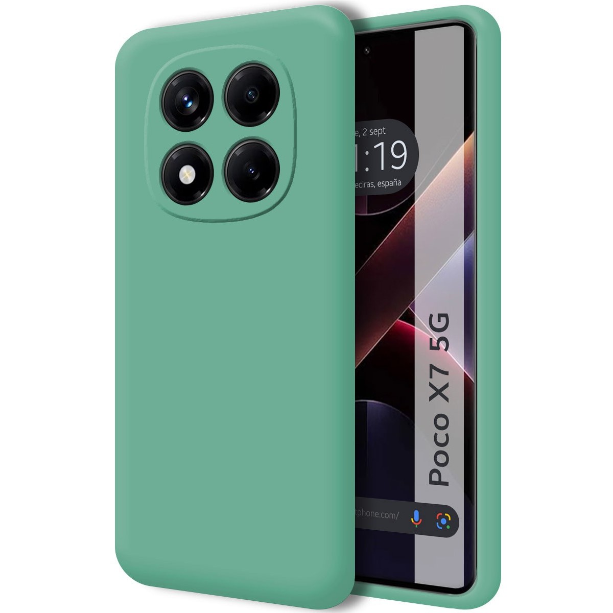 Funda Silicona Líquida Ultra Suave para Xiaomi Poco X7 5G color Verde
