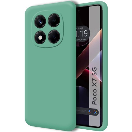 Funda Silicona Líquida Ultra Suave para Xiaomi Poco X7 5G color Verde