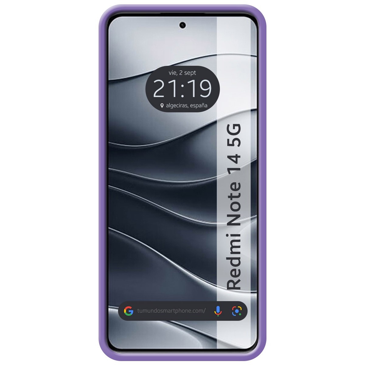 Funda Silicona Líquida Ultra Suave para Xiaomi Redmi Note 14 5G color Morado