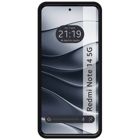 Funda Silicona Líquida Ultra Suave para Xiaomi Redmi Note 14 5G color Negra