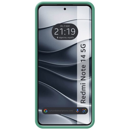 Funda Silicona Líquida Ultra Suave para Xiaomi Redmi Note 14 5G color Verde