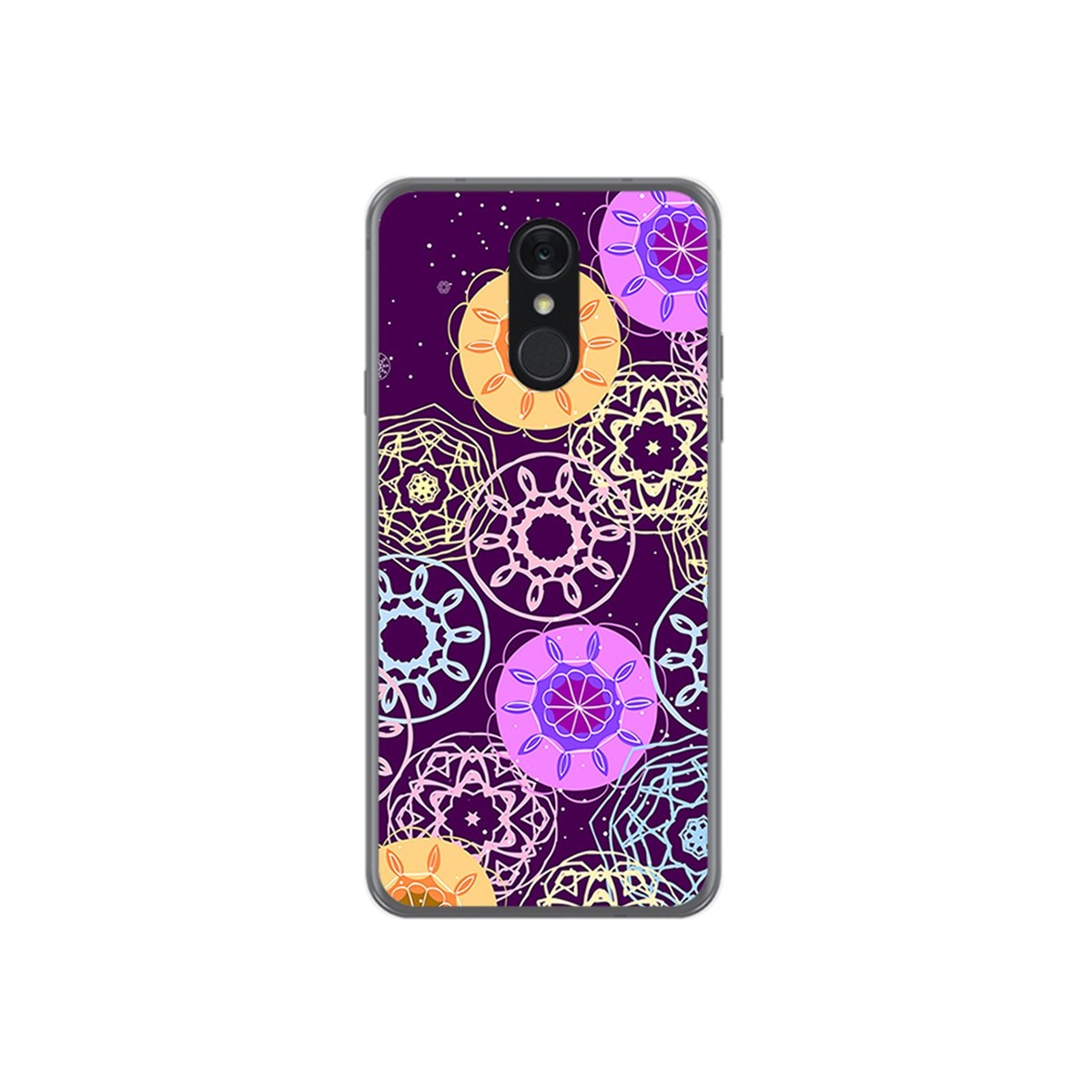 Funda Gel Tpu para Lg Q7 Diseño Radial Dibujos