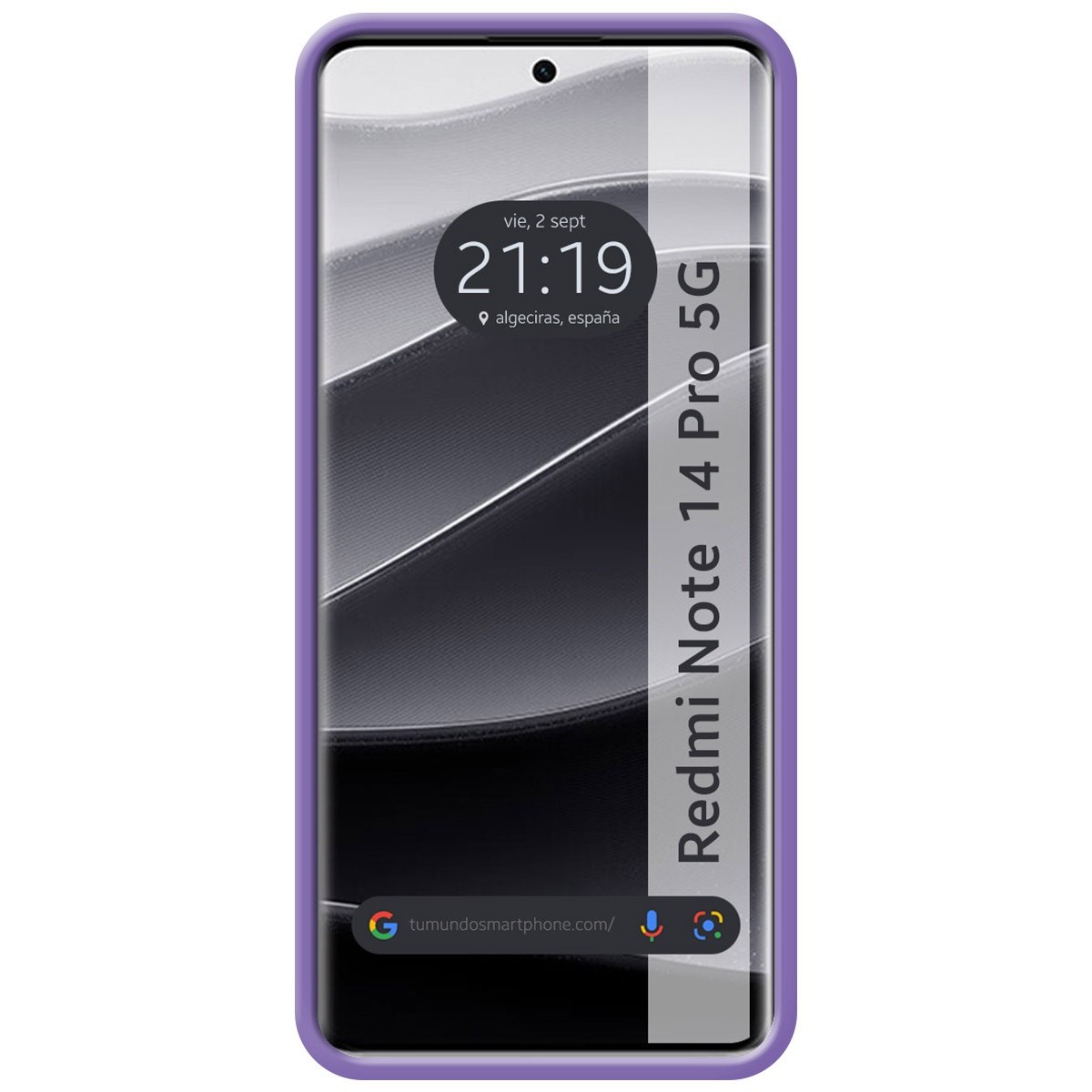 Funda Silicona Líquida Ultra Suave para Xiaomi Redmi Note 14 Pro 5G color Morado