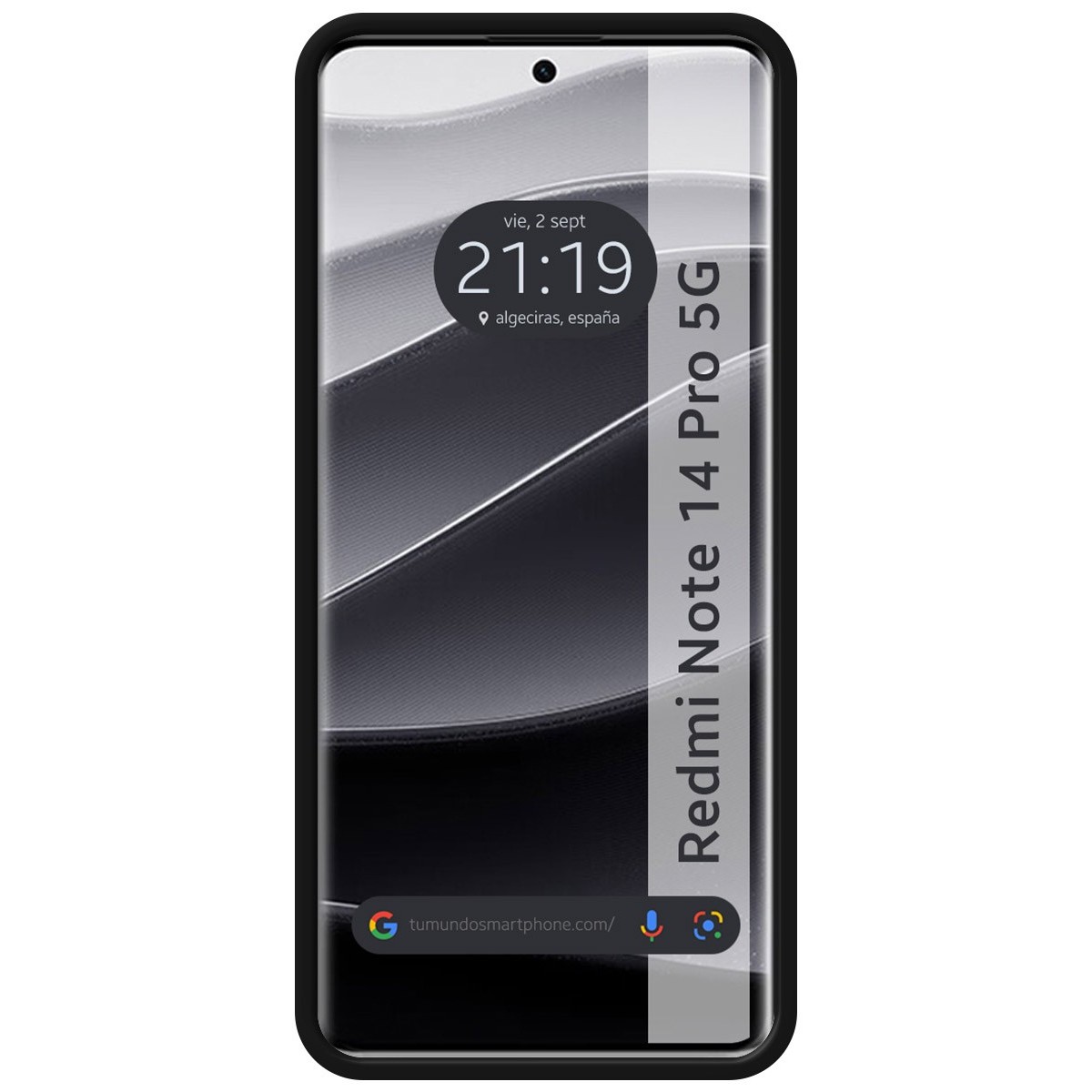 Funda Silicona Líquida Ultra Suave para Xiaomi Redmi Note 14 Pro 5G color Negra