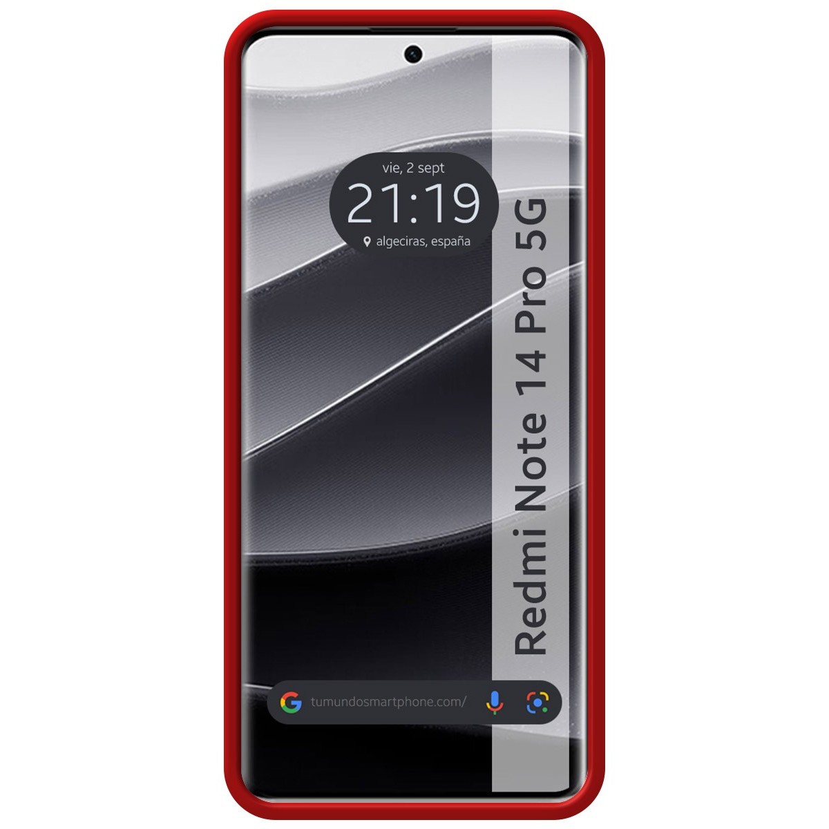 Funda Silicona Líquida Ultra Suave para Xiaomi Redmi Note 14 Pro 5G color Roja