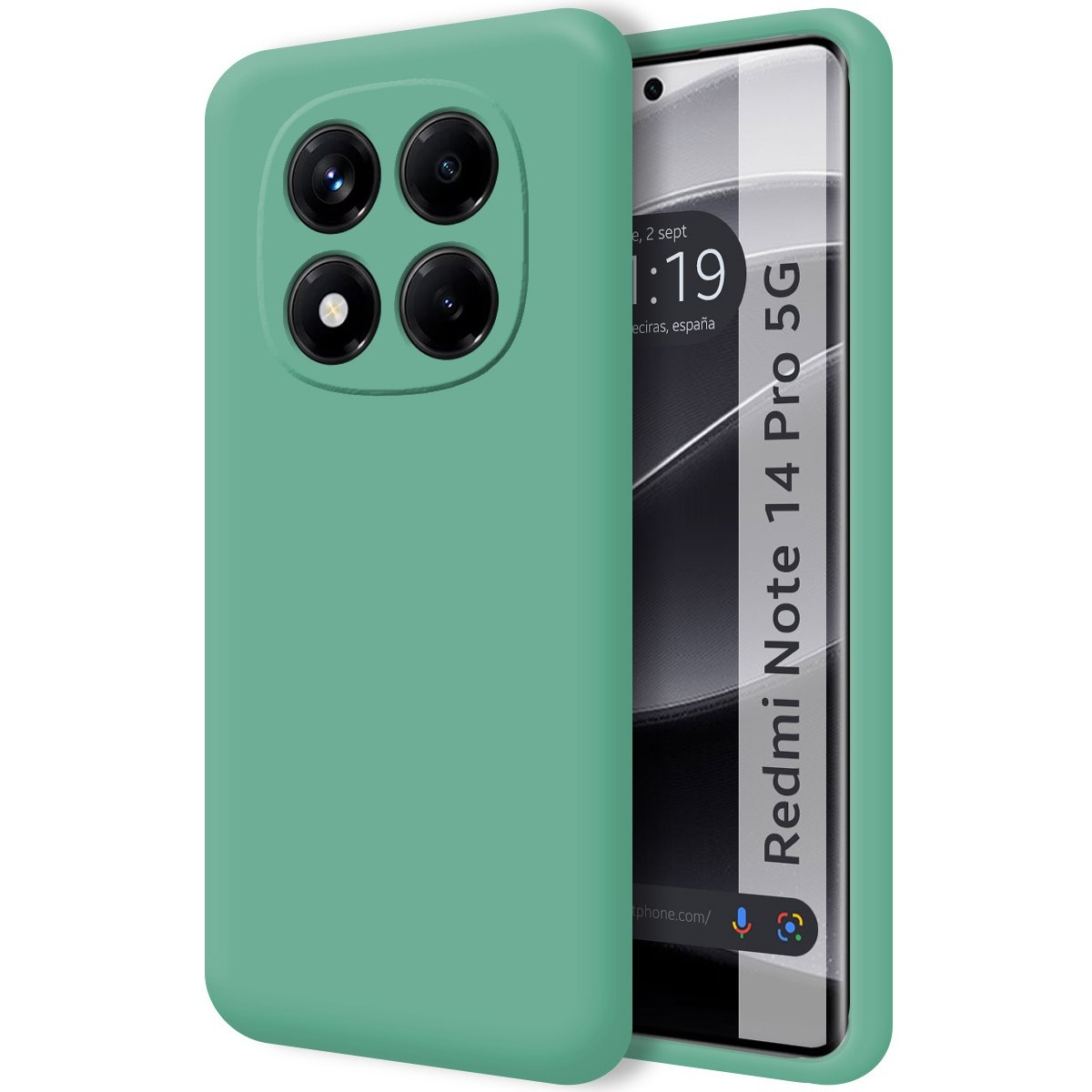 Funda Silicona Líquida Ultra Suave para Xiaomi Redmi Note 14 Pro 5G color Verde