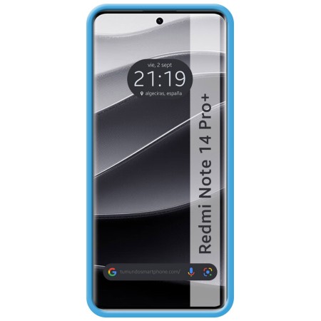 Funda Silicona Líquida Ultra Suave para Xiaomi Redmi Note 14 Pro+ Plus 5G color Azul