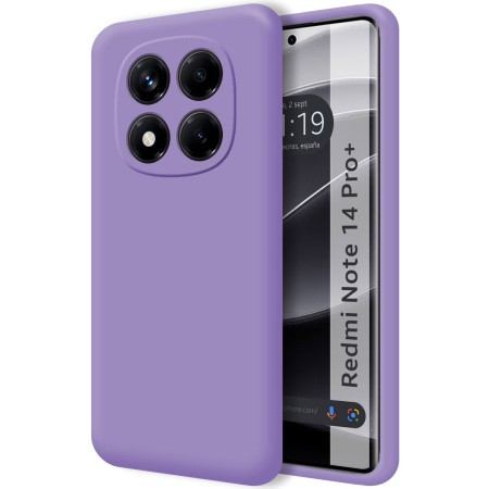 Funda Silicona Líquida Ultra Suave para Xiaomi Redmi Note 14 Pro+ Plus 5G color Morado
