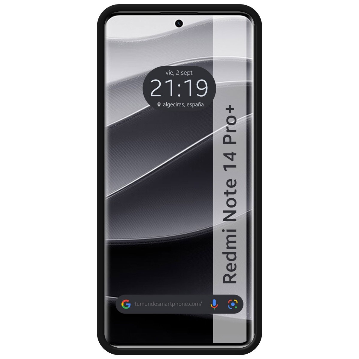 Funda Silicona Líquida Ultra Suave para Xiaomi Redmi Note 14 Pro+ Plus 5G color Negra