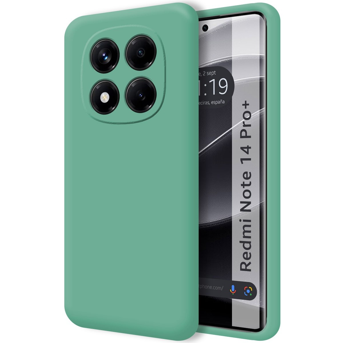 Funda Silicona Líquida Ultra Suave para Xiaomi Redmi Note 14 Pro+ Plus 5G color Verde