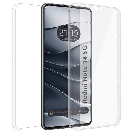 Funda Doble Transparente Pc + Tpu Full Body 360 para Xiaomi Redmi Note 14 5G