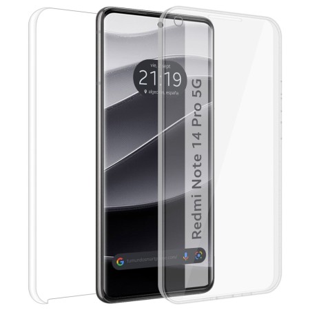 Funda Doble Transparente Pc + Tpu Full Body 360 para Xiaomi Redmi Note 14 Pro 5G