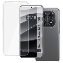 Funda Doble Transparente Pc + Tpu Full Body 360 para Xiaomi Redmi Note 14 Pro 5G 2