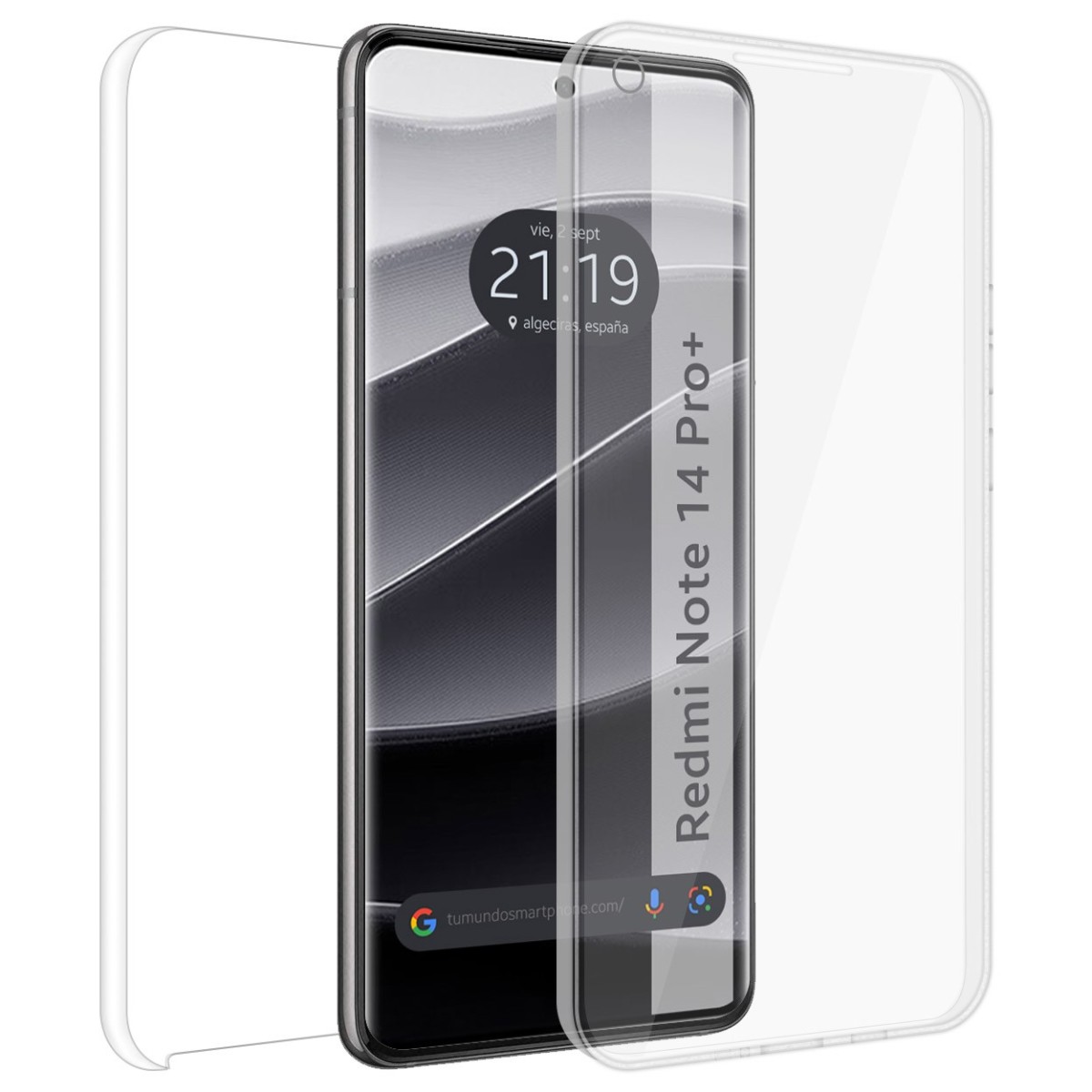 Funda Doble Transparente Pc + Tpu Full Body 360 para Xiaomi Redmi Note 14 Pro+ Plus 5G