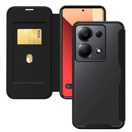Funda Híbrida con Tapa Magnética para Xiaomi Poco M6 Pro 4G color Negra