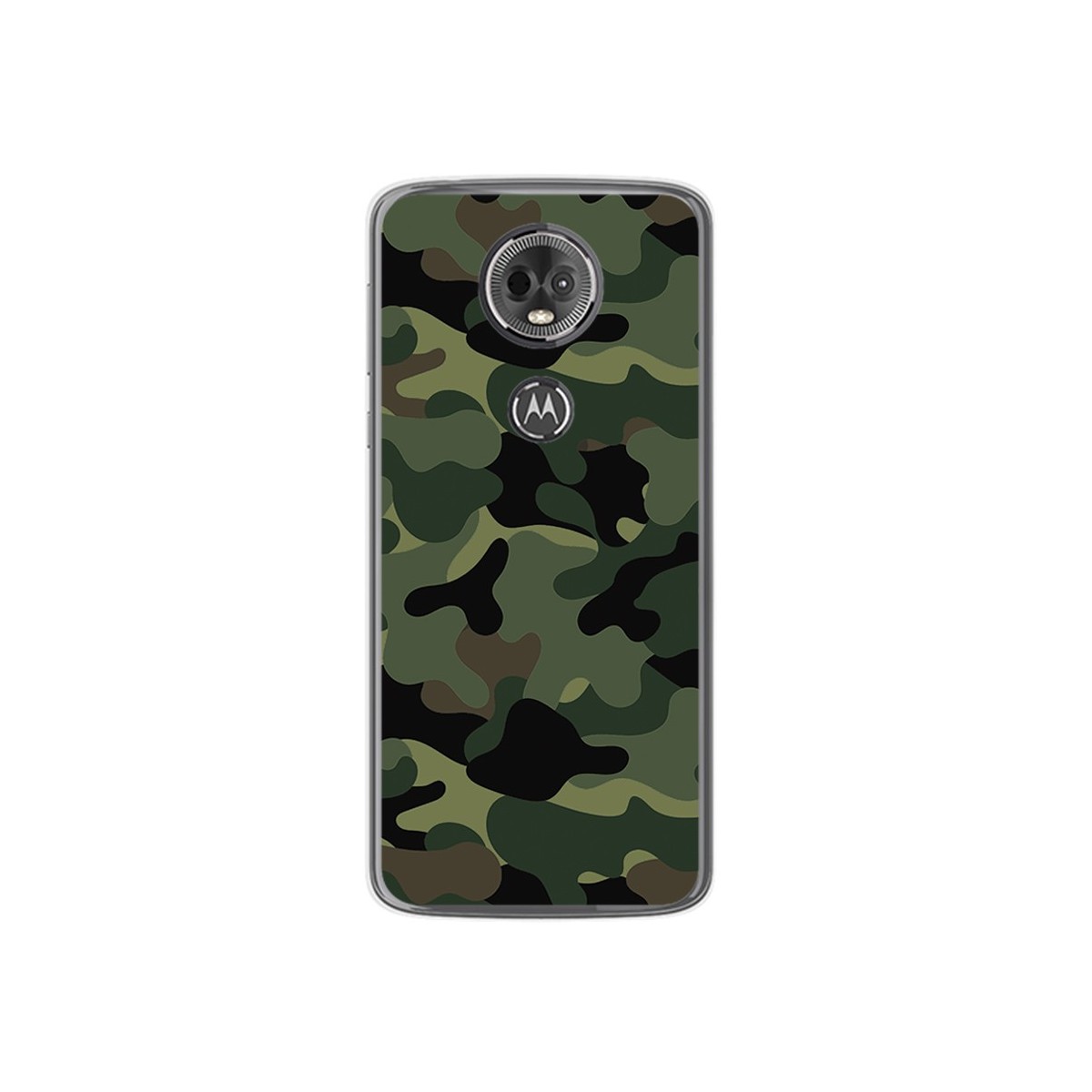 Funda Gel Tpu para Motorola Moto E5 Plus Diseño Camuflaje Dibujos