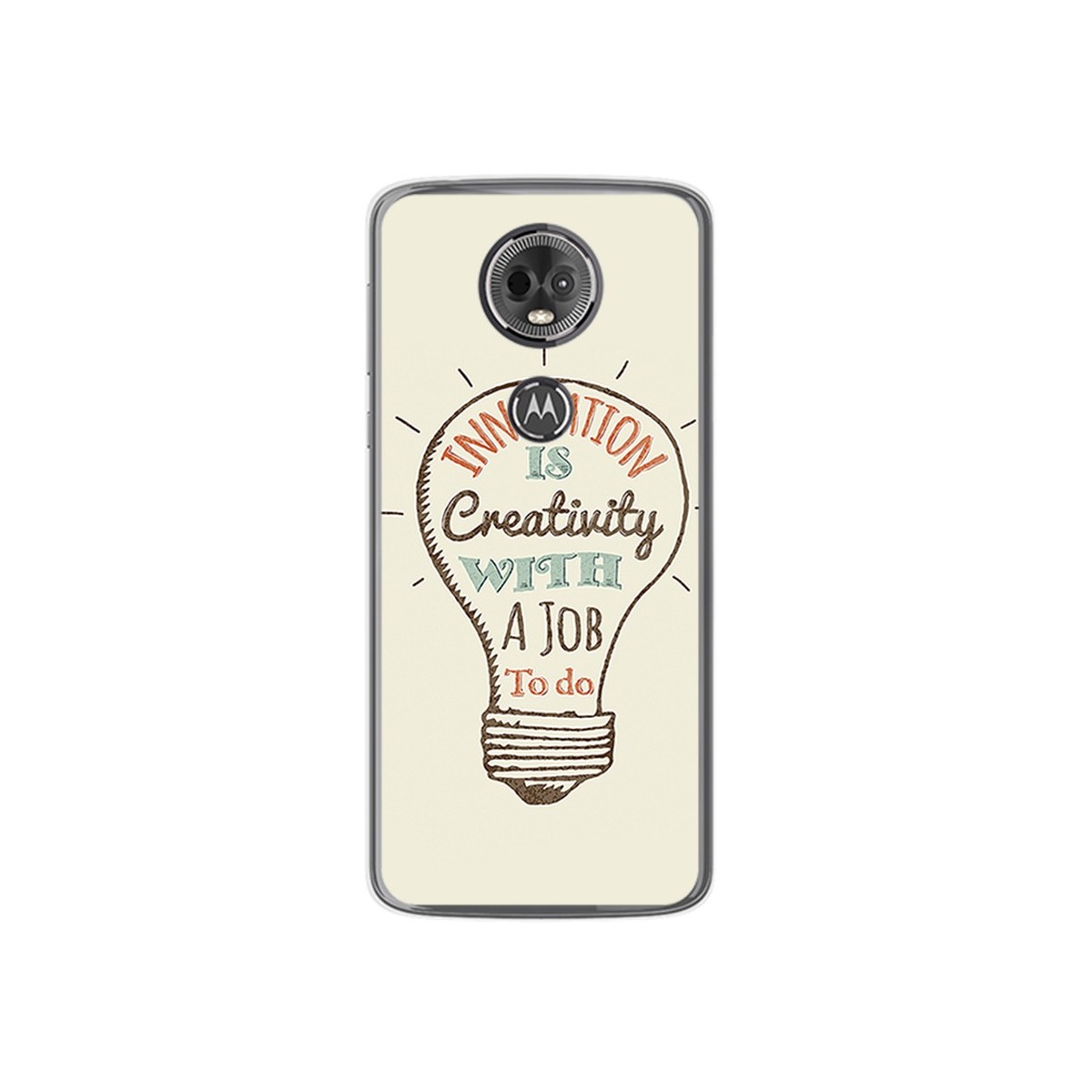 Funda Gel Tpu para Motorola Moto E5 Plus Diseño Creativity Dibujos
