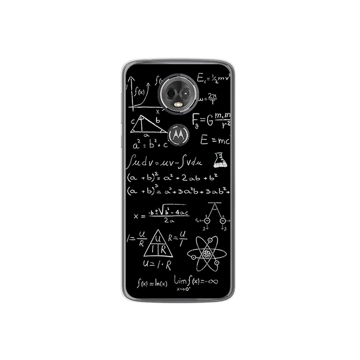 Funda Gel Tpu para Motorola Moto E5 Plus Diseño Formulas Dibujos