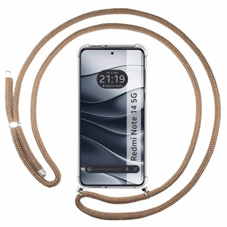 Funda Colgante Transparente para Xiaomi Redmi Note 14 5G con Cordon Camel