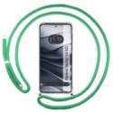 Funda Colgante Transparente para Xiaomi Redmi Note 14 5G con Cordon Verde Agua