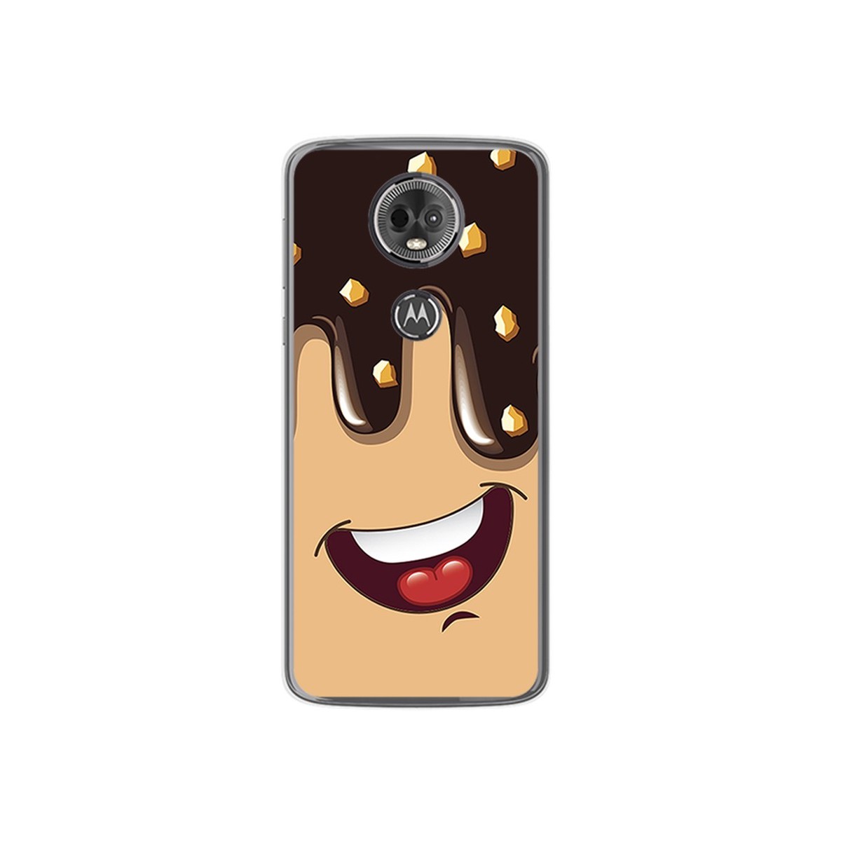 Funda Gel Tpu para Motorola Moto E5 Plus Diseño Helado Chocolate Dibujos
