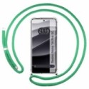 Funda Colgante Transparente para Xiaomi Redmi Note 14 Pro+ Plus 5G con Cordon Verde Agua