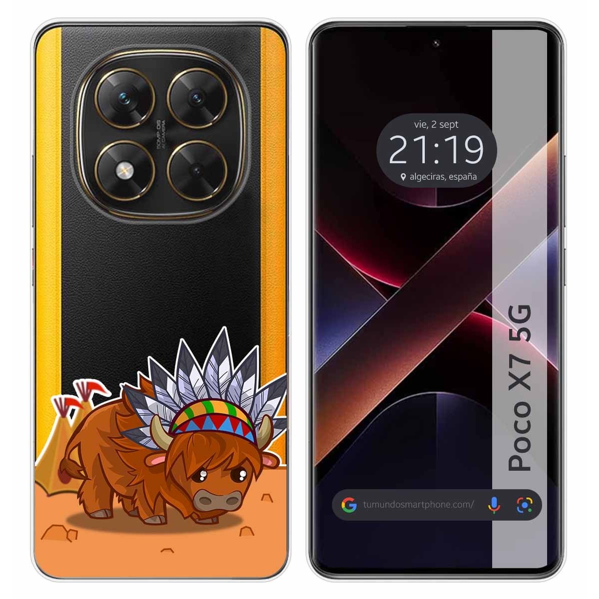 Funda Silicona Transparente para Xiaomi Poco X7 5G diseño Bufalo Dibujos