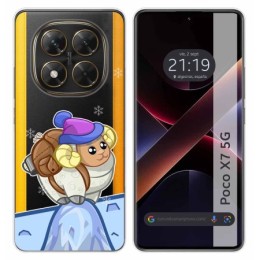 Funda Silicona Transparente para Xiaomi Poco X7 5G diseño Cabra Dibujos