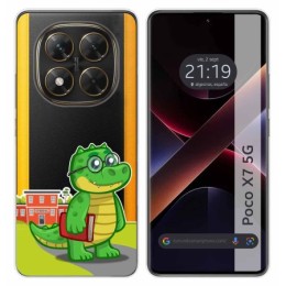 Funda Silicona Transparente para Xiaomi Poco X7 5G diseño Coco Dibujos