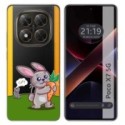 Funda Silicona Transparente para Xiaomi Poco X7 5G diseño Conejo Dibujos