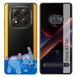 Funda Silicona Transparente para Xiaomi Poco X7 5G diseño Hipo Dibujos