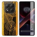Funda Silicona Transparente para Xiaomi Poco X7 5G diseño Hojas Dibujos
